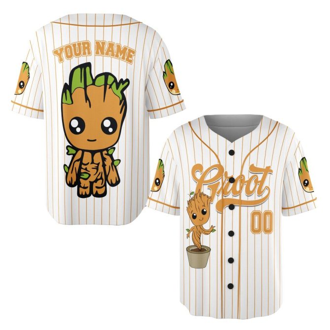 Customizable Cute Tree Baseball Jersey - Fun Sports Shirt For Fans