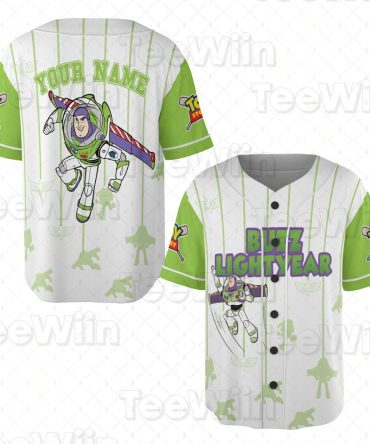 Customizable Buzz Lightyear Baseball Jersey - Toy Story Fan Gift - Personalized Name Option