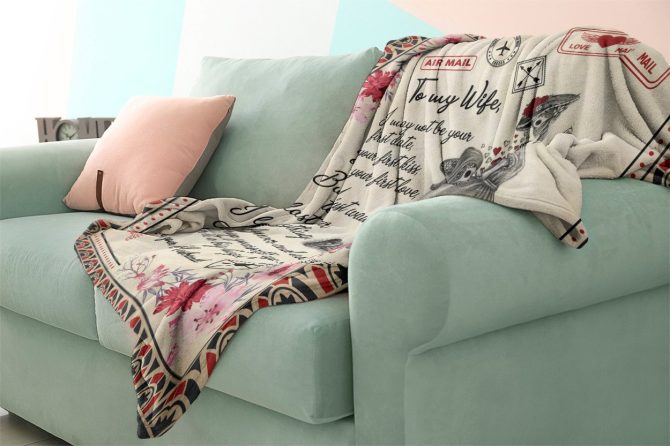 Personalized Romantic Love Letter Blanket - Thoughtful Gift For Her - Cozy, Unique & Heartfelt Keepsake - Image 3