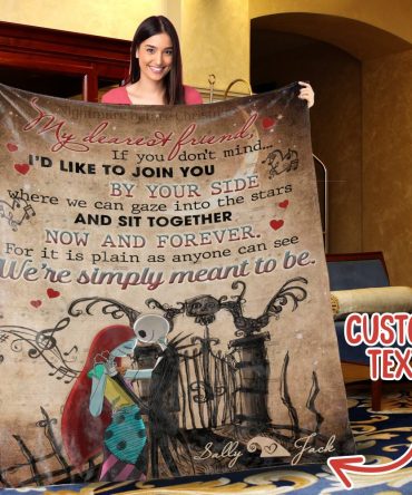 Custom Cozy Blanket - Romantic Quote & Iconic Design - Perfect Gift For Couples