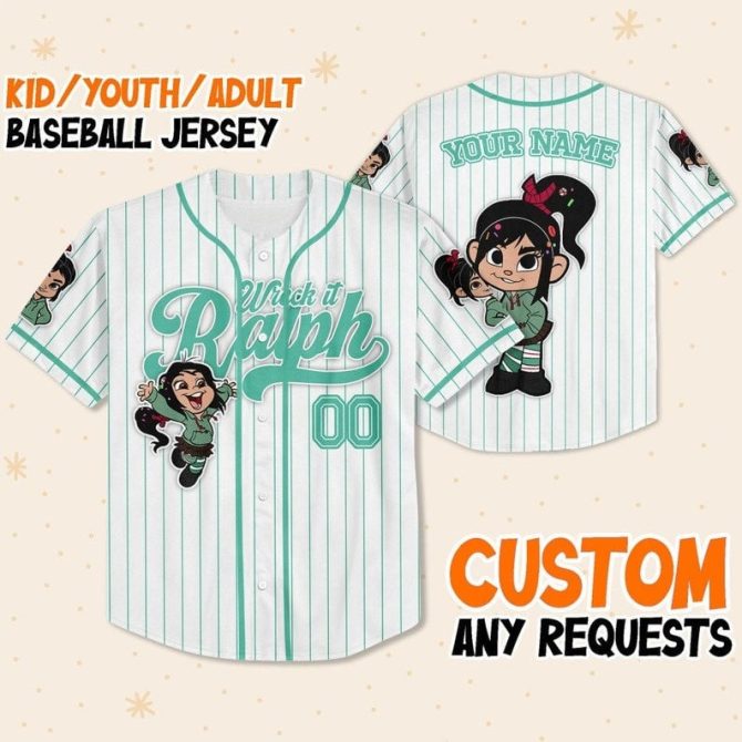 Custom Kids/Youth/Adult Baseball Jersey – Personalized With Your Name & Design