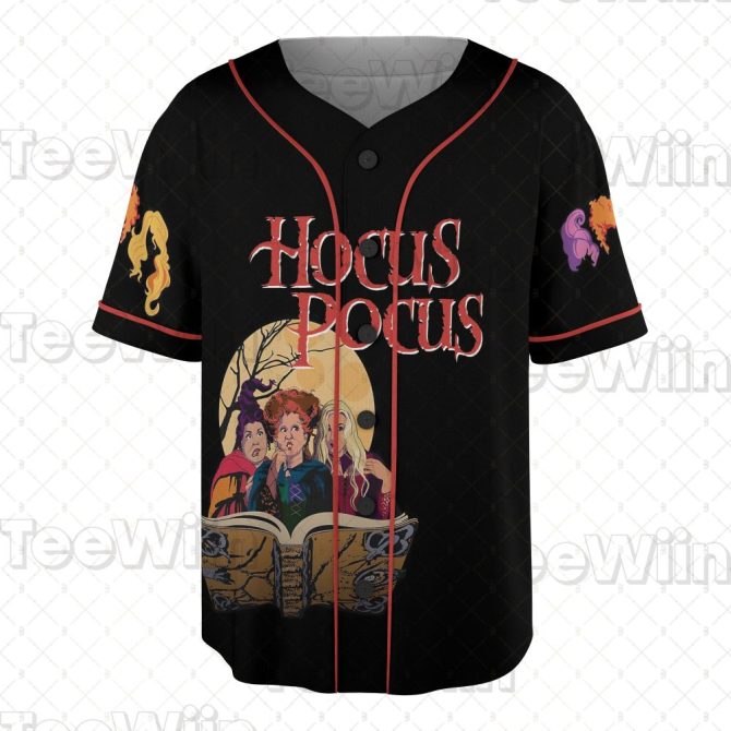 Hocus Pocus Custom Baseball Jersey – Personalized Witchy Halloween Apparel - Image 2