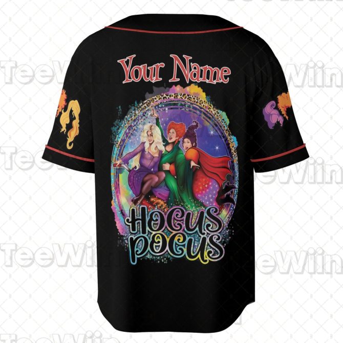 Hocus Pocus Custom Baseball Jersey – Personalized Witchy Halloween Apparel - Image 3