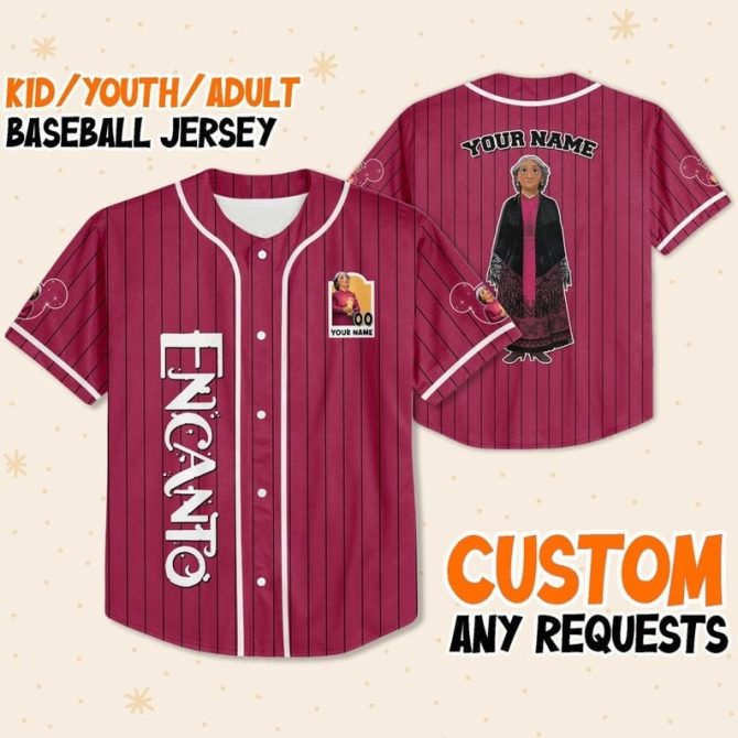 Custom Encanto Baseball Jersey - Personalized Kids/Youth/Adult Sizes - Unique Design!
