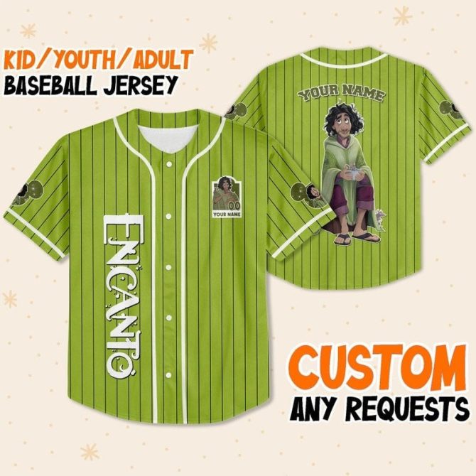 Custom Encanto Baseball Jersey - Personalized Kids/Youth/Adult Sizes, Perfect Gift!