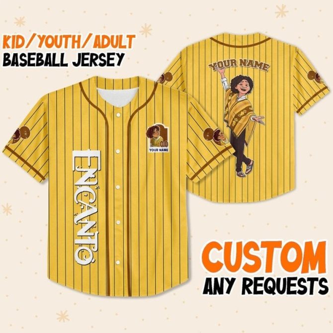 Custom Encanto Baseball Jersey – Personalized Name For Kids, Youth & Adults