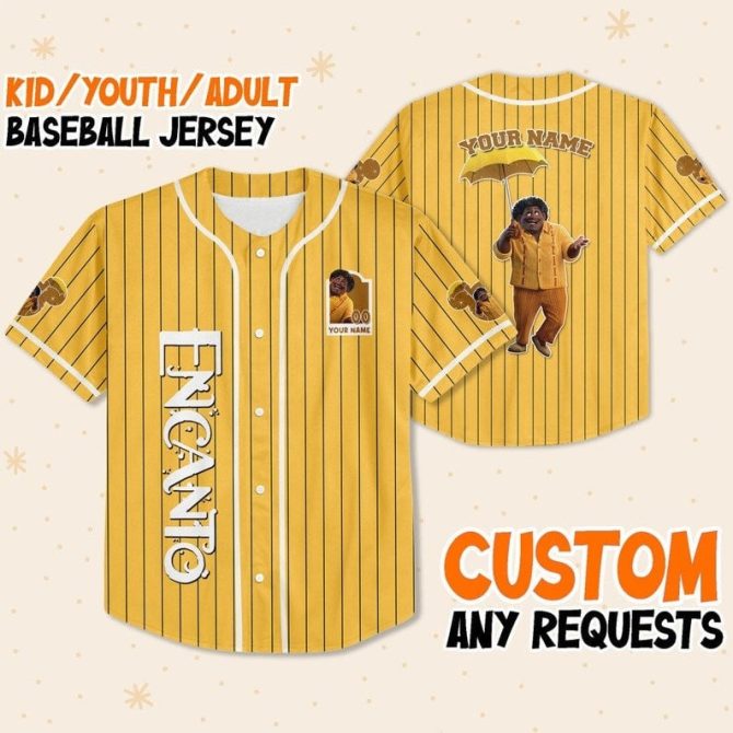 Custom Encanto Baseball Jersey For Kids/Youth/Adults – Personalize With Any Name!