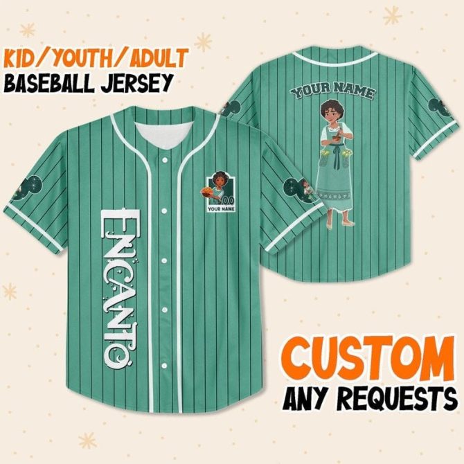 Custom Encanto Baseball Jersey For Kids/Youth/Adults - Personalized Design!