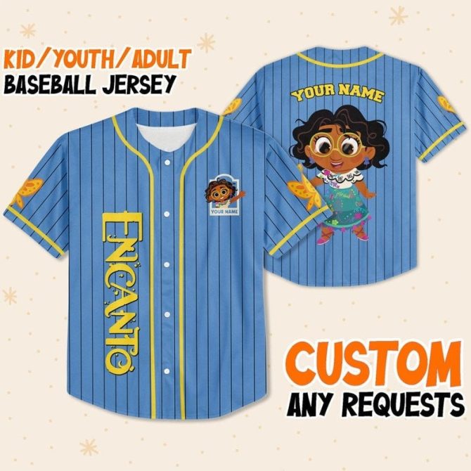 Customizable Encanto Baseball Jersey For Kids/Adults - Add Your Name!