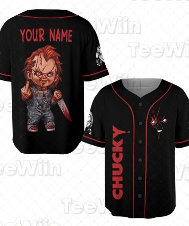 Custom Chucky Baseball Jersey - Personalized Horror Fan Gift - Unique Halloween Apparel