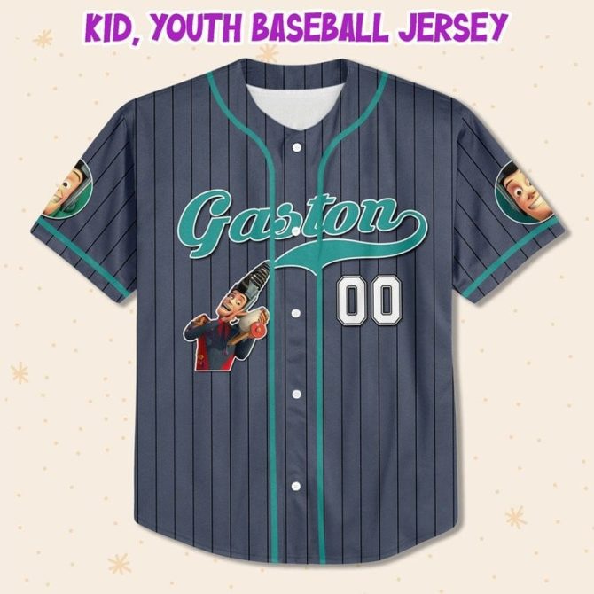 Kids Youth Baseball Jersey - Stylish Gaston Design, Perfect For Sports Fans!