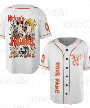 Personalized Halloween Baseball Jersey – Custom Name, Spooky Design, Perfect For Trick-Or-Treat!