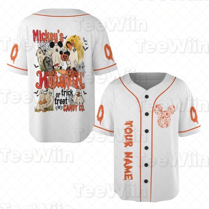 Personalized Halloween Baseball Jersey – Custom Name, Spooky Design, Perfect For Trick-Or-Treat!