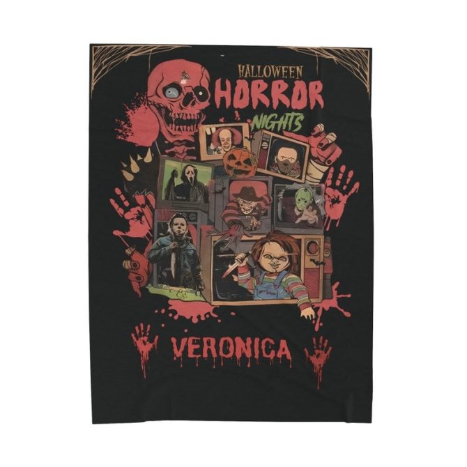 Custom Horror Movie Night Blanket – Personalized Name – Perfect Gift For Scary Movie Fans! - Image 4