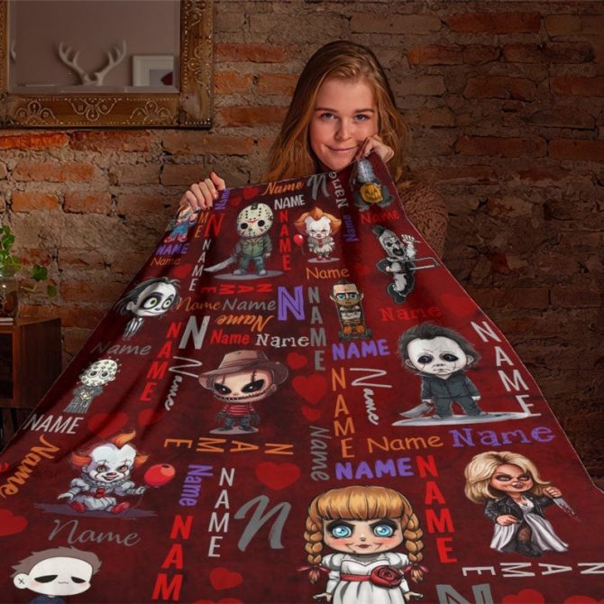 Custom Horror Character Blanket - Personalized Cozy Gift For Fans - Soft & Warm - Image 2