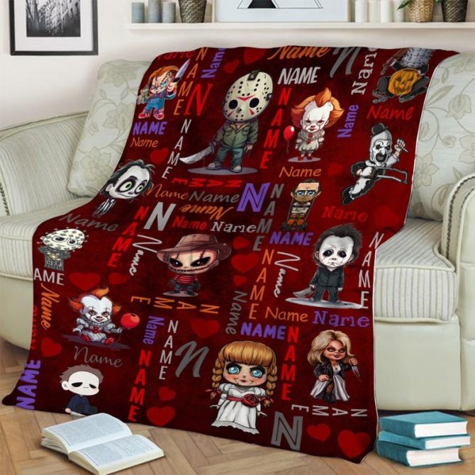 Custom Horror Character Blanket - Personalized Cozy Gift For Fans - Soft & Warm - Image 3