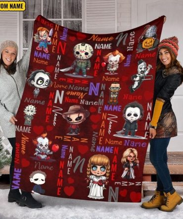 Custom Horror Character Blanket - Personalized Cozy Gift For Fans - Soft & Warm