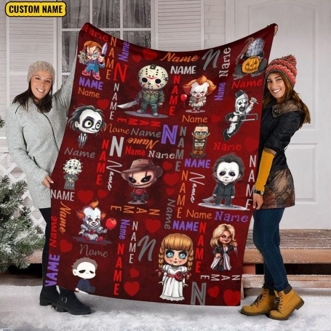 Custom Horror Character Blanket - Personalized Cozy Gift For Fans - Soft & Warm