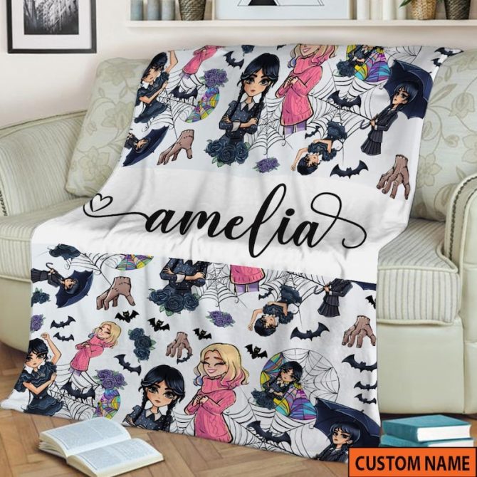 Custom Name Cartoon Character Blanket – Cozy, Personalized Gift For Kids & Teens – Unique Design! - Image 2
