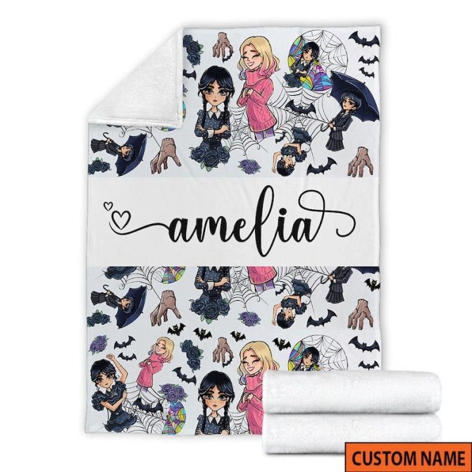 Custom Name Cartoon Character Blanket – Cozy, Personalized Gift For Kids & Teens – Unique Design! - Image 3