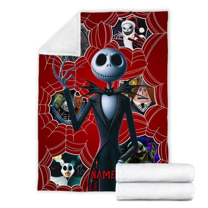 Custom Name Nightmare-Inspired Cozy Blanket – Perfect Gift For Fans! - Image 2