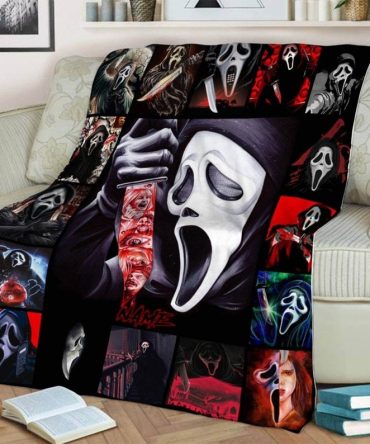 Ghostface Horror Movie Fleece Blanket - Cozy, Unique Design For Fans, Perfect Gift!