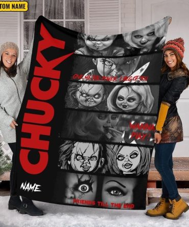 Custom Chucky Horror Fleece Blanket - Cozy Up With Chilling Style! Perfect Gift For Fans