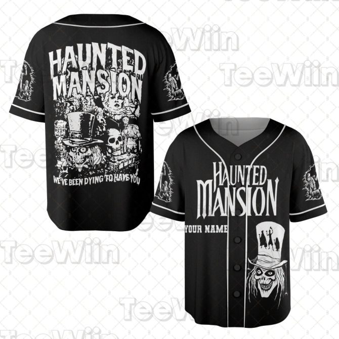 Custom Haunted Mansion Baseball Jersey – Spooky Style For Halloween Fans