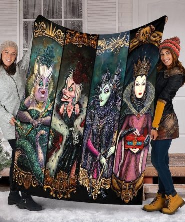 Cozy Gothic Villains Fleece Blanket - Perfect Gift For Fans Of Dark Fantasy Art