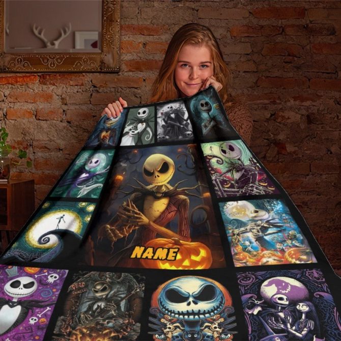 Custom Name Nightmare Before Christmas Blanket – Cozy & Personalized Gift - Image 3