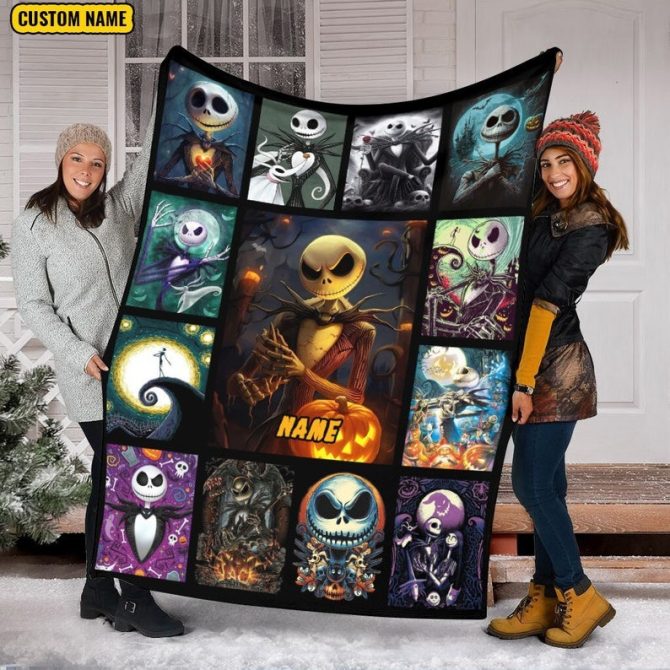 Custom Name Nightmare Before Christmas Blanket – Cozy & Personalized Gift