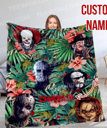 Custom Horror Movie Blanket - Personalized Name Gift For Fans