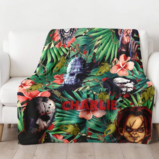 Custom Horror Movie Blanket - Personalized Name Gift For Fans - Image 3