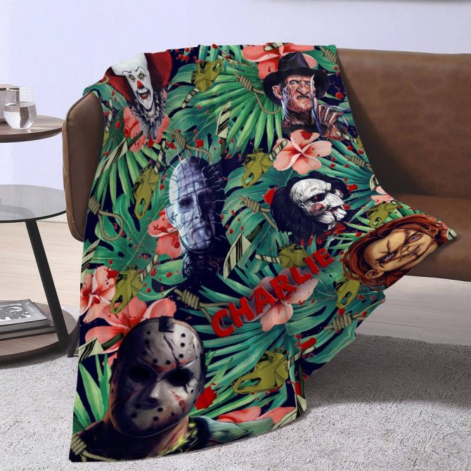 Custom Horror Movie Blanket - Personalized Name Gift For Fans - Image 4