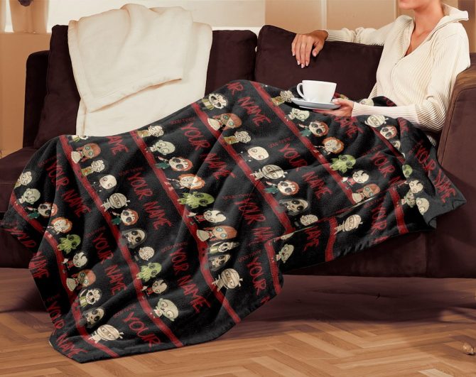 Custom Horror Character Blanket With Personalized Name – Cozy & Unique Gift Idea - Image 2
