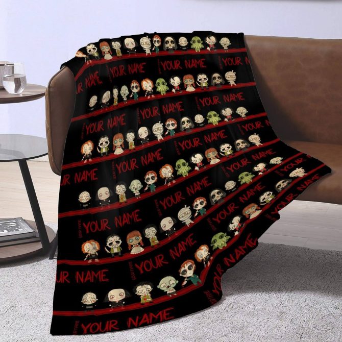 Custom Horror Character Blanket With Personalized Name – Cozy & Unique Gift Idea - Image 4