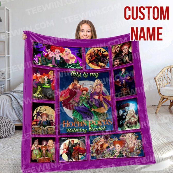 Custom Hocus Pocus Fleece Blanket – Cozy Watching Essential With Personalized Name