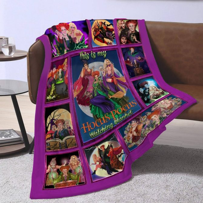 Custom Hocus Pocus Fleece Blanket – Cozy Watching Essential With Personalized Name - Image 2