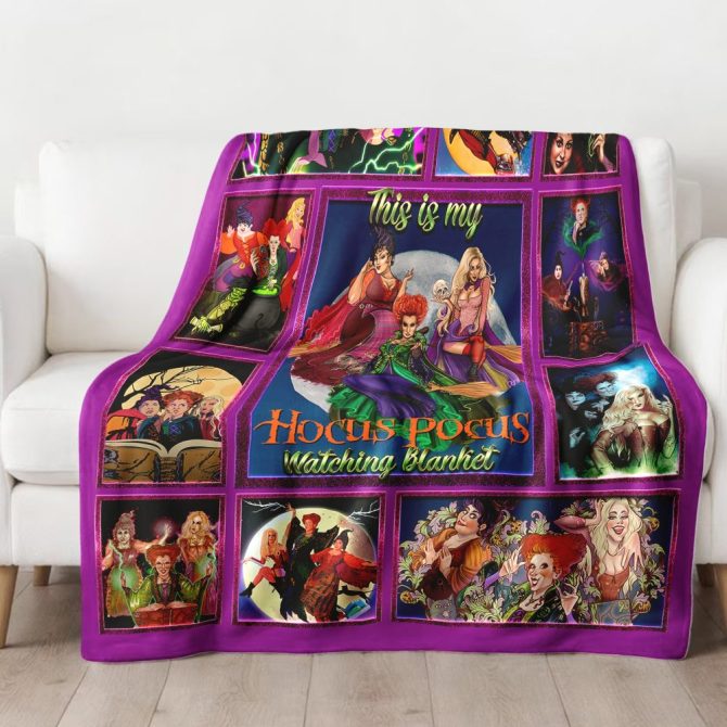 Custom Hocus Pocus Fleece Blanket – Cozy Watching Essential With Personalized Name - Image 4