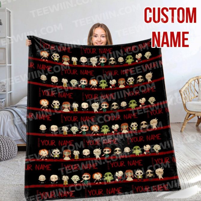 Custom Horror Movie Blanket - Personalized Michael Myers Design - Cozy Fleece Throw For Movie Nights - Image 6