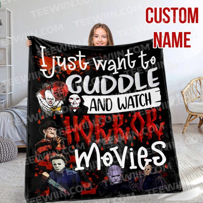 Custom Horror Movie Blanket - Personalized Michael Myers Design - Cozy Fleece Throw For Movie Nights - Image 8