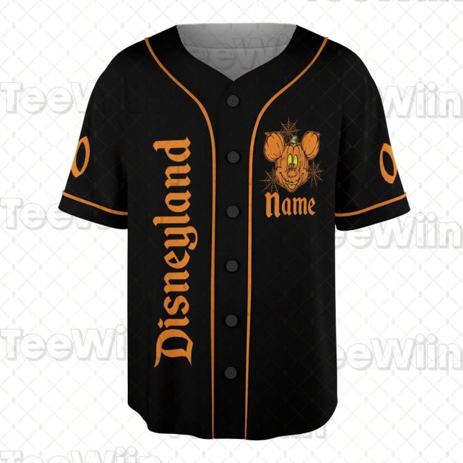 Spooky Halloween Party Baseball Jersey – Customizable Name & Disney Design - Image 2