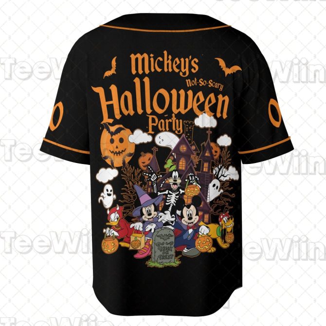 Spooky Halloween Party Baseball Jersey – Customizable Name & Disney Design - Image 3