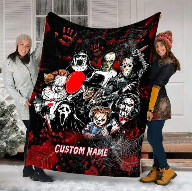 Cozy Horror Movie Villains Blanket - Perfect For Halloween & Scary Movie Nights! - Image 2