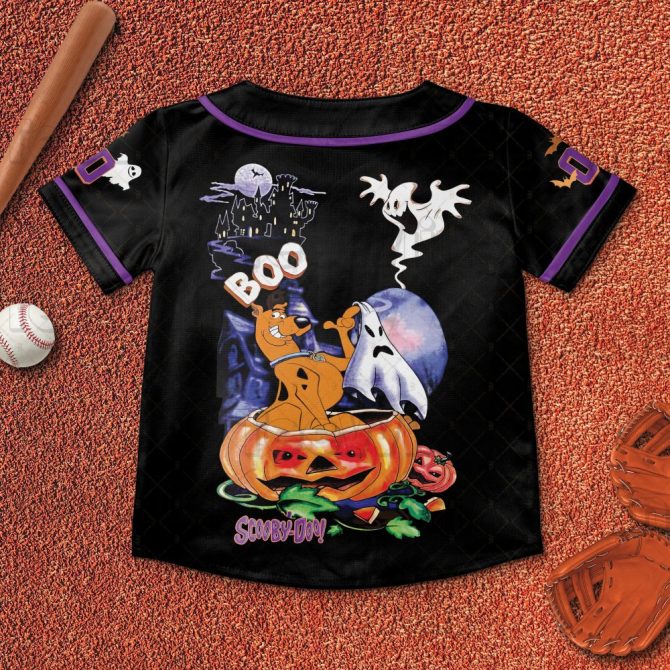 Scooby-Doo Halloween Jersey - Customizable Name, Spooky Ghost & Pumpkin Design - Image 5