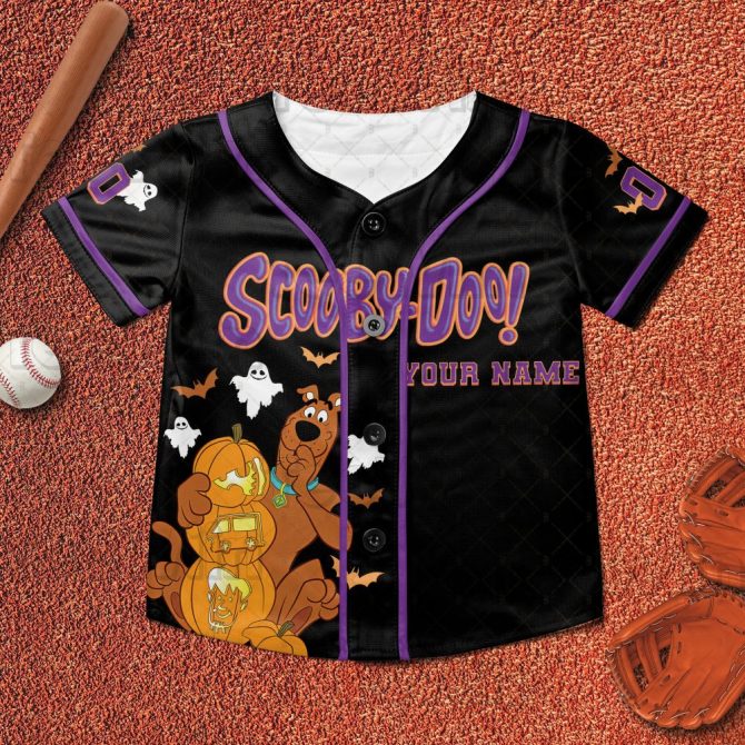 Scooby-Doo Halloween Jersey - Customizable Name, Spooky Ghost & Pumpkin Design - Image 6