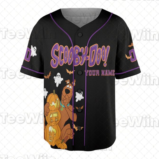 Scooby-Doo Halloween Jersey - Customizable Name, Spooky Ghost & Pumpkin Design - Image 2