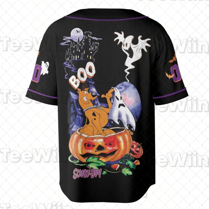 Scooby-Doo Halloween Jersey - Customizable Name, Spooky Ghost & Pumpkin Design - Image 3
