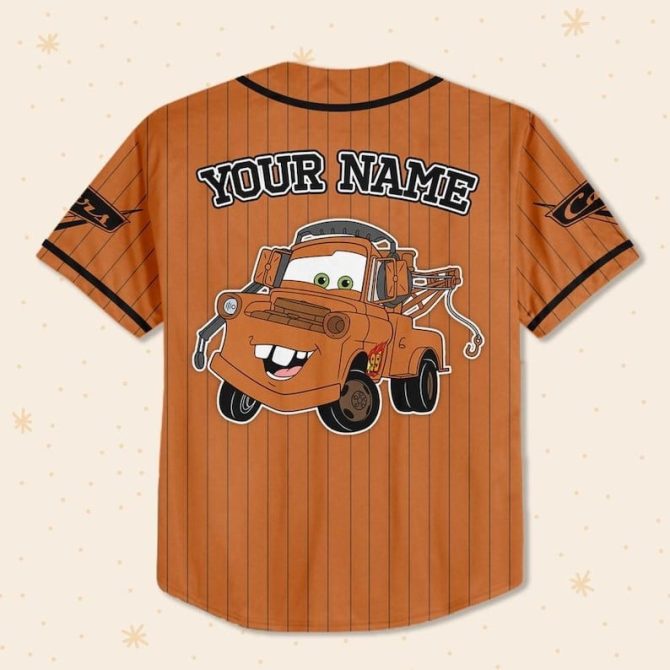 Custom Kids/Youth/Adult Tow Mater Baseball Jersey - Personalized Design! - Image 2