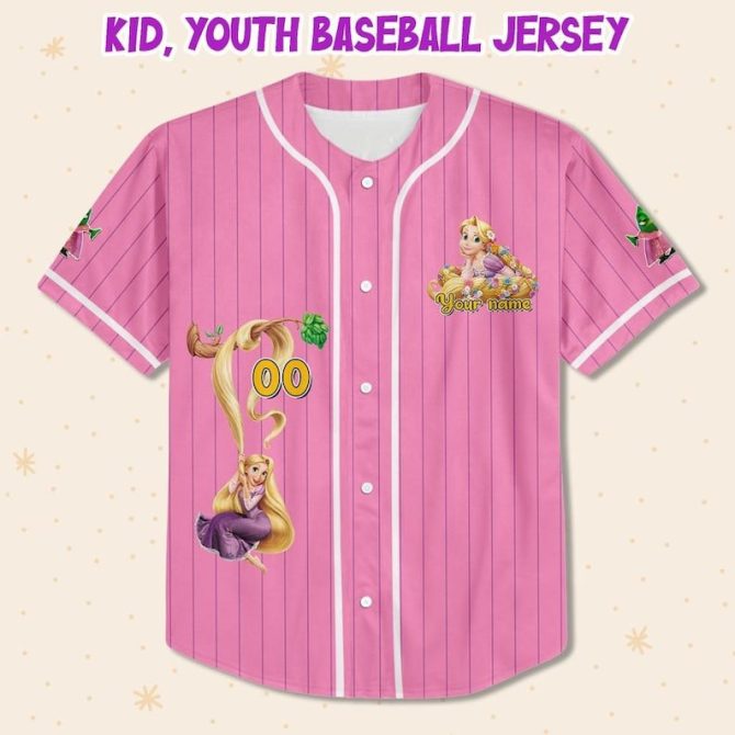 Custom Pink Baseball Jersey - Kids/Youth/Adult - Add Your Name & Number - Perfect Gift! - Image 3